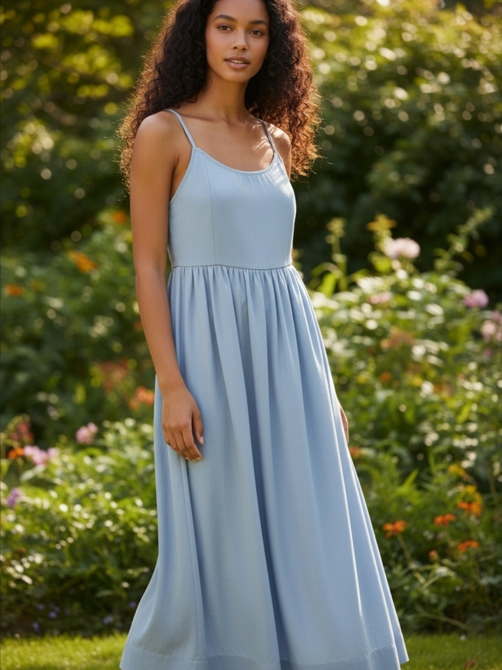 So Pretty! Light Blue Spring Maxi Dress. Like New. Size Small.